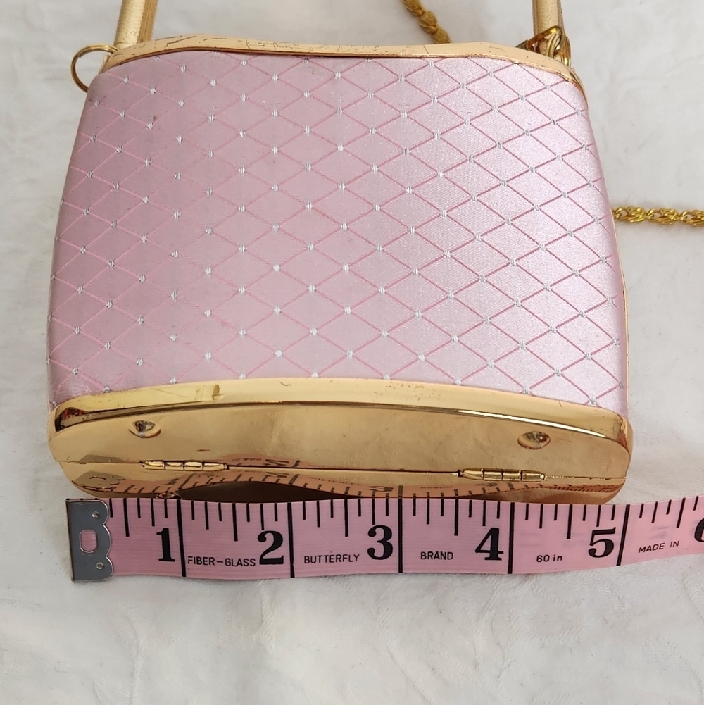 Vibtage Pink & Gold Cocktail Purse - Picture 12 of 14